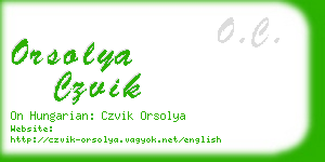 orsolya czvik business card